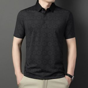 T-shirts pour hommes à manches courtes imprimés sur mesure, de haute qualité, élégants, avec col rabattu, pour les affaires, pour l'été - Product Image 1