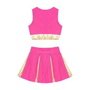 2026 Prix direct usine Ensembles d'uniformes de cheerleading pour femmes Haute qualité 100% polyester Impression par sublimation Service OEM Personnalisé - Product Image 5