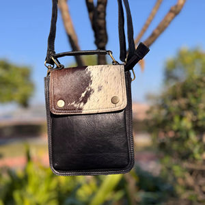 Bolso de Pecho Vintage de Cuero Genuino Unisex, Bandolera de Piel de Vaca, para Viajes y Actividades al Aire Libre, con Cierre de Cremallera LHCB-0010 - Product Image 1