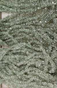 Perles de baril à facettes en améthyste verte naturelle, qualité AAA, perles en vrac pour la fabrication de bijoux, centre de vente en gros, percées - Product Image 4