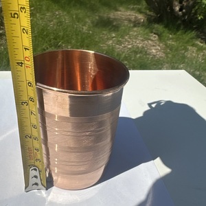 Portavasos de Latón Cepillado con Borde Metálico Redondo, Accesorio para Bebidas, para Servir en Bares - Product Image 4