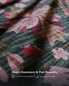 Grand tapis de style turc vintage à motifs floraux en polyester, patchwork, fabriqué à la machine, à poils moyens, avec envers en latex, pour salle à manger et usage domestique - Product Image 3
