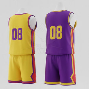 Conjunto Deportivo de Baloncesto Transpirable de Primera Calidad, Ligero, 100% Poliéster, Jersey y Pantalones Cortos, Diseño de Logotipo Personalizado - Product Image 6