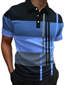 Camiseta de Manga Corta con Solapa para Hombre, Camiseta Informal de Color Liso A LA Moda, Manga Corta - Product Image 5