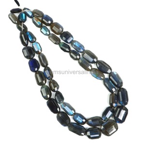 Cuentas ovaladas facetadas de labradorita, cuentas de piedras preciosas de labradorita, cuentas de labradorita para la fabricación de joyería, venta al por mayor. - Product Image 5