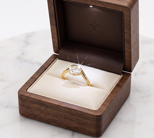 Bague de fiançailles en diamant taille poire pour femme, style romantique, diamants de laboratoire - Product Image 4