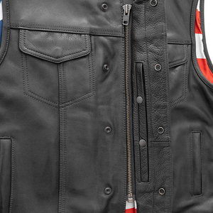 Chaleco de Cuero Genuino 100% Personalizado, Transpirable y Ajustado, Venta al por Mayor, Estilo Casual, Vintage - Product Image 6