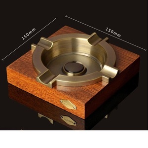 Cenicero de Escritorio de Madera Hecho a Mano, Forma Octogonal con Inserto Metálico y Diseño Tallado, Decoración Minimalista para el Hogar - Product Image 6