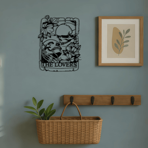 Arte de Pared de Metal con Diseño de Calavera Estilo Gótico para Parejas, Diseño Vintage de Hierro, Uso Interior y Exterior - Product Image 2
