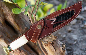 Wholesale Customized OEM ODM PRESTIGE <b>BLADES</b> Handmade Stainless Steel Hunting Bowie <b>Knife</b> Serrated Edge Bone Handle Genuine - Product Image 6