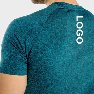 Camiseta de Manga Corta para Hombre, Corte Holgado, Color Verde Azulado, Rayas, Cuello Redondo, Secado Rápido, Tejido de Punto, Spandex/Poliéster, Ecológica, Transpirable - Product Image 5