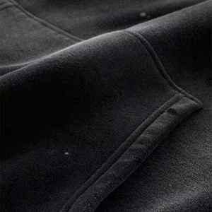 เสื้อฮู้ดดี้ผู้ชายพรีเมียมสำหรับฤดูหนาว ปักลายแบบดิสเทรส พร้อมสกรีนโลโก้ตามสั่ง ล้างสีแบบวินเทจ ทรงไหล่ตก - Product Image 3