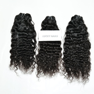 Extensions de cheveux humains vietnamiens noirs naturels de haute qualité cuticule non transformée alignée Double trame vague lâche faisceaux bruts - Product Image 2