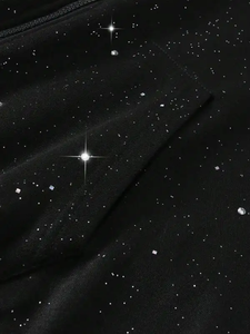 เสื้อฮู้ดแฟชั่นประดับคริสตัลสุดหรู สไตล์สตรีทแวร์ พร้อมรายละเอียดคริสตัลวิบวับ เสื้อฮู้ดประดับเพชร - Product Image 2