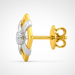 Pendientes de Diamantes Cultivados en Laboratorio de Dos Tonos, Oro Sólido de 14K, Chapado en Oro, Certificado IGI, Regalo de Aniversario, Boda, Fiesta - Product Image 3