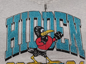 Vintage Custom French Terry Heavy Cotton Plain Hoodies Custom Screen Printing Men Oversized Zip up Rhinestones Graphic Hoodie - Product Image 3