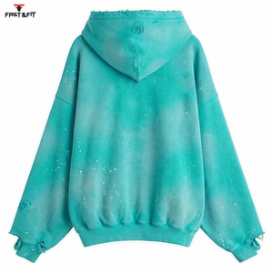 Nouveauté 2025 – Sweat à capuche homme en coton 100 % brodé avec logo personnalisé, effet délavé et vieilli, respirant, fabriqué au Pakistan - Product Image 6