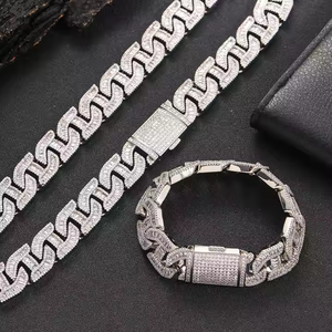 Bracelet chaîne cubaine hip-hop en argent 925 plaqué or avec moissanite pour homme et femme, idéal pour fiançailles, fêtes, mariages, cadeau unisexe - Product Image 5