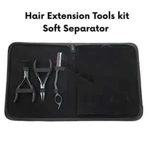 Hair Extension Stylist <b>Tools</b> Kit Hair Razor Sewing Needles <b>Hook</b> <b>Tool</b> Pulling Loop Microbeads Crimping Plier Tail Comb Clips - Product Image 6