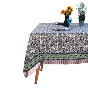 Elegant Handmade Cotton Table Cloth with Lace Border Luxury Style Dining Table Cover for Kitchen Event Decor Low Price Available - Product Image 1