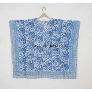 Vestido Kaftán Romántico 100% Algodón para Mujer con Borlas, Cuello en V, Mangas Cortas, Silueta Ajustada, Ligero, Ropa de Playa para Verano - Product Image 2