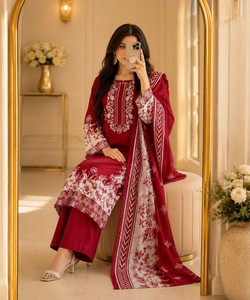 Party Wear Islamic Indian Salwar Kameez Dupatta Elegant Modest Dress Chiffon Fabric Eco-Friendly 86137 YANAYA- YD- 97 - Product Image 2