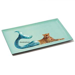 จานเสิร์ฟทรงสี่เหลี่ยมผืนผ้าเคลือบโลหะทันสมัย ความต้องการสูง ใช้งานได้หลากหลาย แขวนได้ เคลื่อนย้ายได้ ปลอดภัยสำหรับเครื่องล้างจาน เป็นมิตรกับสิ่งแวดล้อม ปราศจากสาร BPA - Product Image 3