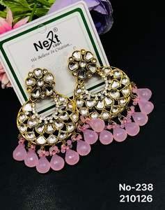 Latest Designer Indian Wholesale Jewelry Chandelier <b>Earrings</b> New Collections Women's Stylish Trendy Geometric Party <b>Earrings</b> - Product Image 4