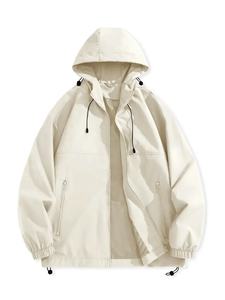 Chaqueta impermeable de nailon personalizada para hombre, chaqueta deportiva ligera cortavientos para senderismo al aire libre para hombre - Product Image 5