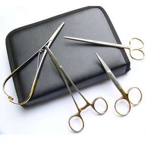 Pinzas Hemostáticas Manuales de Acero a Precio Económico, Pinzas de Peán Doradas para Enfermería, Kit Quirúrgico con Certificación CE para Uso Hospitalario - Product Image 3