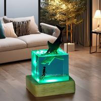 Lampe en résine époxy Lampes en résine époxy Baleine avec décoration de la vie marine du Vietnam pour les grossistes