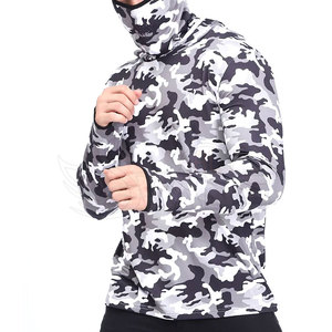 Chemise de pêche à capuche pour homme, imprimé camouflage, 100% polyester, UPF 50, anti-UV, veste pull, vêtements de sport pour adultes - Product Image 3