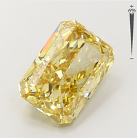 Diamante Cultivado en Laboratorio Certificado IGI de 4.54 CT, Corte Radiante, Amarillo Intenso Fantasía, Claridad VS1, 607396730, Joyería ROYAL GEMS