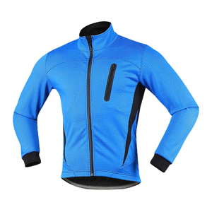 Blue <b>Long</b> <b>Sleeve</b> <b>Cycling</b> <b>Jersey</b> Full Zip Front <b>Men</b> Women Sport Wear - Product Image 5