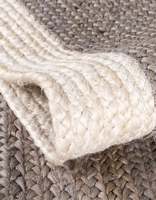 Handwoven Gray Jute Kitchen Runner Rug Handmade Natural Fiber Braided Hallway Entryway Farmhouse Indoor Floor Carpet