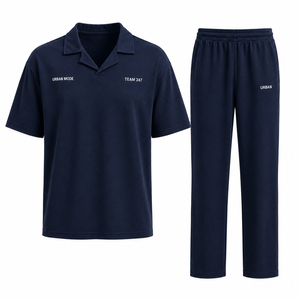 Conjunto Deportivo Unisex con Logotipo Personalizado, Estilo Casual Urbano, Dos Piezas, Camiseta Polo con Cuello de Solapa y Pantalones, Nueva Llegada 2026 - Product Image 6