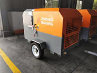 7 Bar 36.8kw 40SCY-7 Diesel Portable Petit Compresseur D'air À Vis De Remorque