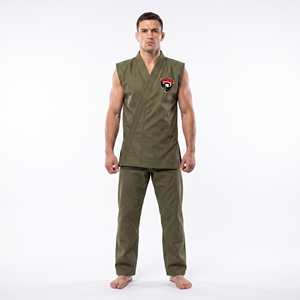 Uniforme de Judo Dumela Verde Oliva, Ropa Duradera para Artes Marciales, para Entrenamiento, Unisex - Product Image 3