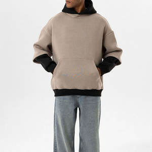 Sweat à capuche double couche pour homme, coupe oversize, pull 2-en-1, épaules tombantes, sweat-shirts pour homme - Product Image 3