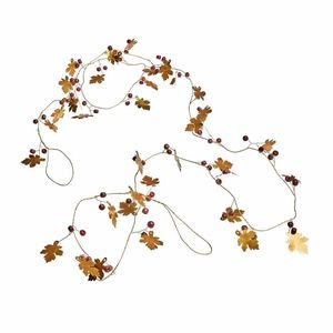 Guirlande de baies en feuille d'or sur fil métallique, décoration rustique de Noël pour l'intérieur, à suspendre au mur - Product Image 6