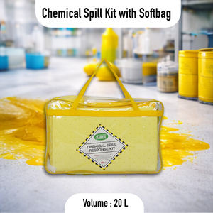 Kit de respuesta a derrames químicos de 20 litros con bolsa flexible para laboratorio, fábrica y respuesta a emergencias industriales, derrames de ácidos y solventes. - Product Image 2