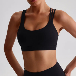 Vêtements de sport sans couture personnalisés pour femmes, soutien-gorge de yoga push-up, haut de yoga à dos croisé, soutien-gorge de sport rembourré pour femmes - Product Image 2