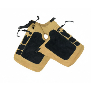Tablier de protection robuste en cuir véritable pour fermeurs et soudeurs, à jambes séparées, avec sangles réglables, le plus vendu - Product Image 1
