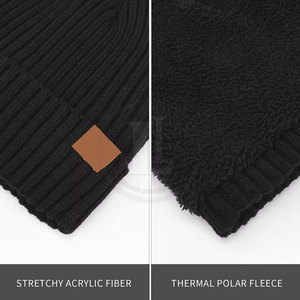 Professional Manufactured 100% Wool Jacquard Beanies Hats for Men-Custom Design Letter Pattern Casual Outdoor Use - Product Image 3