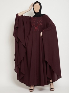 Best Selling Beautiful Dubai Women Abaya Traditional Islamic Muslim Clothing & Accessories Floor Length <b>Long</b> Sleeves Front Open - Product Image 1