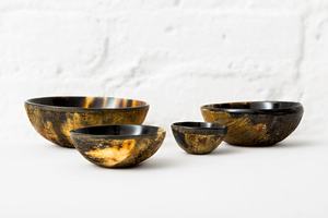 Bol en corne de buffle indienne noire de haute qualité, fait main, sans BPA, bol de service en corne naturelle, design le plus vendu - Product Image 5