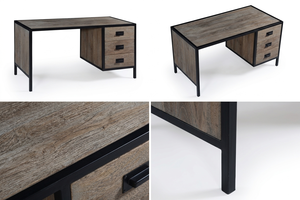 Nanoi Modern Freestanding <b>Solid</b> <b>Wood</b> Office <b>Desk</b> with Natural Color Finishing for Home and Commercial Use - Product Image 5