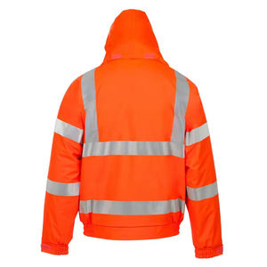 Pull-over tricoté unisexe haute visibilité avec logo personnalisé, option devant, pour uniforme de travail hivernal, idéal pour les agents de sécurité - Product Image 3
