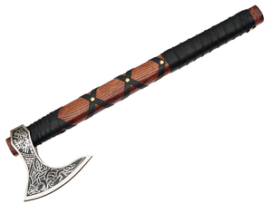 Hache de Viking Ragnar, artisanale, en acier à haute teneur en carbone, manche en bois de frêne, style nordique, artisanat en acier forgé - Product Image 6