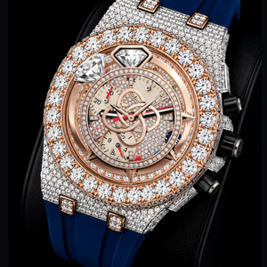 Luxury <b>Automatic</b> Moissanite Diamond Watch Men Full VVS Stone Stainless Steel Watch - Product Image 2